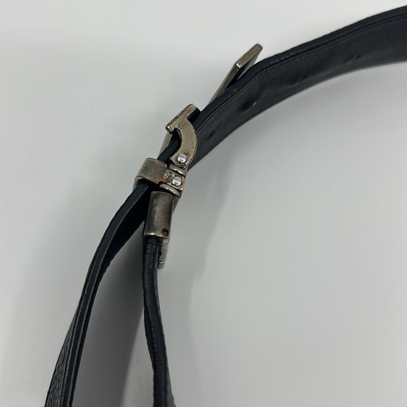 MCM Black Leather Reversible Belt with Silver M Buckle - Picture 8 of 16